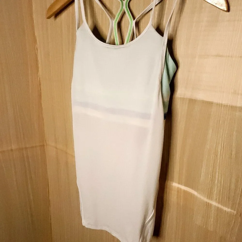 Ivivvo Girls White Tank Top Built-in Watercolor Sports Bra 14